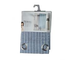 douceur dintérieur rideau a oeillets 140x280 cm tisse sofiane bleu
