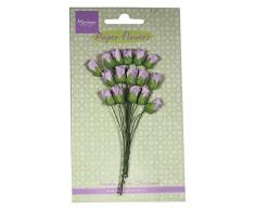 Marianne Design fabriquÃ© Ã la Main Lavande Clair Roses artificielles Fleurs Carte, Papier, Violet