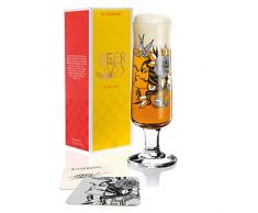 Tobias Tietchen Verre à bière en cristal 390 ml avec cinq couvercles à bière