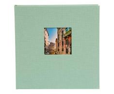 Goldbuch Bella Vista Album Photo Ã dÃ©coupes, Lin, Aqua, 25x25 cm