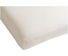 NHL Heckett Lane Drap Housse 100% Satin de Coton mako 90 x 200 + 12 cm Blanc cassÃ©
