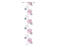 Home Fashion Panneau Coulissant en Voile imprimÃ©, Plastique, 245Â x 60Â cm, Tissu, Violett, 245 x 60 cm