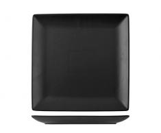 H&H Plat Noir, Porcelaine, carré, 27,5 cm