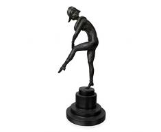 World Art Ballerine Sculpture En Bronze, Multicolore, 35x14x13 Cm