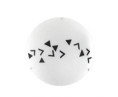 ONLI 1009/PLM Plafonnier, Verre, Blanc/Noir