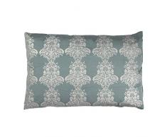 Thedecofactory 406003 Coussin, Polyester, Bleu/Argent, 40 x 60 x 3 cm