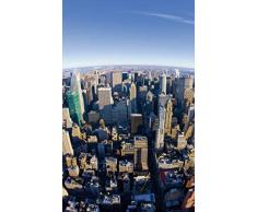 Poster vertical XL déco FISHEYE NEW YORK 150 x 240 cm | Trompe lÅil Déco murale Qualité HD Scenolia