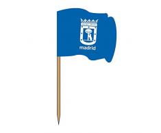 Garcia de Pou 144 unité Drapeau Picks Madrid dans Une boîte en Bois, Assortis, 4 x 2.5 x 6.5 cm