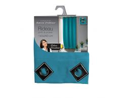 douceur dintérieur rideau a oeillets carres 140x260 cm occultant cocoon bleu