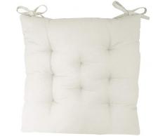 Deco&Co DÃ©coration intÃ©rieure naturelle - Galette de Chaise, Coton, Ecru, Taille unique