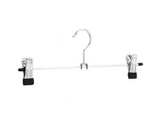 AmazonBasics Cintres Ã pinces en mÃ©tal pour pantalons et jupes - lot de 20