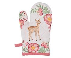Clayre & Eef SWD44K Gant de Cuisine Motif cerf Rose