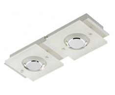 Briloner Leuchten 3534-028 Plafonnier à LED, Plastique, 5 W, Blanc