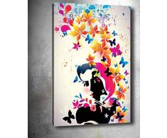 Bonamaison Peinture sur toile, multicolore, 40 x 60 cm - Conçu et fabriqué en Turquie