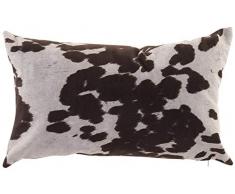Item Int Coussin en Velours, 50 x 30 cm, Blanc et Marron, 50 x 30 cm
