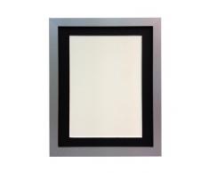 FRAMES BY POST Porte Photo 9 x 7-Pouces 25 mm de Largeur H7 avec embase Noire pour Photo de Pic Size 7 x 5-Pouces, Argent