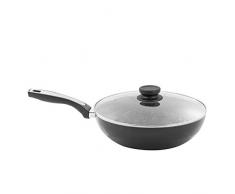 KITCHEN COOK Wok Aluminium 28cm Effet Pierre Modele Stella Wok28 Tfsi