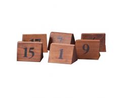 Garcia de pou Numéros De Table Du 1 Au 25 5,8X4,6X4,2 Cm Bois - 1 unités