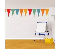 Walplus Fête Drapeaux Amovible Auto-Adhésif Mural Murals Crèche Maison Bureau, Décoration 17 X 150 CM