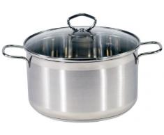 KRÃGER 102024 MA Faitout âManhattanâ 24 cm, Acier Inoxydable, Argent