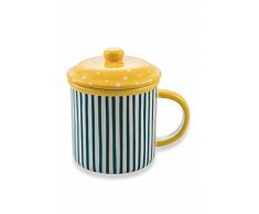 Villa dEste Home Tivoli Fusion Grand Bocal avec Manche, Dolomite, Multicolore