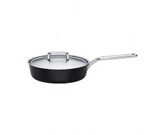 Fiskars 1023758 Sauteuse 26 cm Rotisser Oh, Acier Inoxydable, Noir, 49,1x27,7x8,5 cm