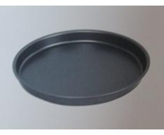 Plaque ronde pour pizza en aluminium anti-adhÃ©sif 99,5%. Produit de trÃ¨s haute qualitÃ©, matÃ©riel en conformitÃ© aux rÃ¨gles pour lutilisation au contact avec les aliments. Avec pratique organisateur.
