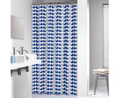 Sealskin Whale Rideau de Douche, PEVA, Bleu, 180x200 cm