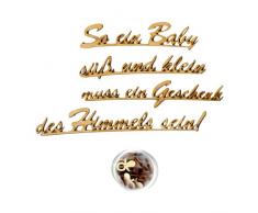 Petra S Bricolage-News A-szh46bs Inscription So Un bÃ©bÃ© Douce et Petit Doit Ãªtre Un Cadeau du Ciel. avec Sucette BoÃ®te en Bois, 20Â mm
