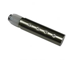 Gardinia Embout Cristal linéaire pour Tringle à Rideau, Métal, Effet Acier Inoxydable, à 20 mm