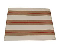 Campagne Table Linen Marina Nappe Taupe/Rouge