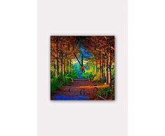 Bonamaison Horloge Murale en MDF, Multicolore, 30 x 30 cm