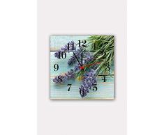 Bonamaison Horloge Murale en MDF, Multicolore, 30 x 30 cm