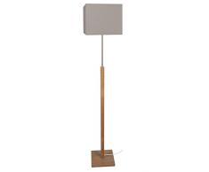 Tosel 51167 Lampadaire 1 Lumière Bois, E27, 40 W, Noir, 30 x 156 cm