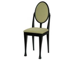 High Street Design Lot de 4 chaises de salle à manger Noir avec pieds Nuovo et Camel Tissu Coussins