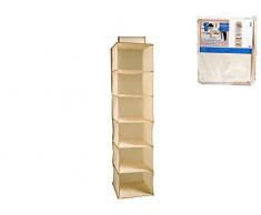 Home ordonnateur pour Armoire, 6 étagères, Tissu, Ecru, 125 cm