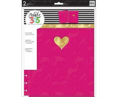 Me & My Big Ideas - The Happy Planner - Agenda modèle Classic Deluxe, Hard Pink Gold, Big Snap in
