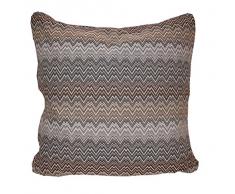 Olibo Zigzag Coussin Retro des Cúpulas Brown Plat 60 x 60 cm