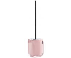 Gedy Chanelle Brosse WC, Résine, Rose, 8,6 x 10.6 x 45,7