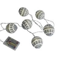 Star 726-72 Knitted Balls Guirlande Lumineuse à DEL 6 Lumières 0,18 W Gris 8 x 150 x 6 cm