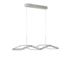 WOFI Lampe dintÃ©rieur, salon, pendulaire, suspension, lampe suspendue, lampe suspendue, nickel, intensitÃ© variable, moderne, plastique 45 W mat