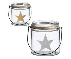 DCASA Bougeoir en Verre pour décoration de Maison, Unisexe, Adulte, Multicolore, Unique