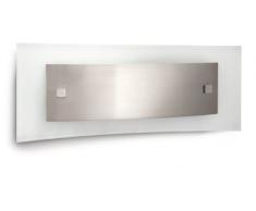 Philips 332771716 Plafonnier E27 Argent Verre