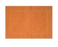 Excelsa Cottage Chemin de Table, Coton, 48Â x 33Â x 1Â cm 48x33x1 cm Arancio