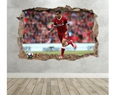 Wall Decor 247 3D Philippe Coutinho Breakout Sticker Mural pour Chambre denfant Motif Paysage Moyen 50 x 35 cm