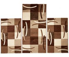 PETTI Artigiani Italiani - Tapis, Tapis moderne, Tapis de salon, Tapis de chambre Ã coucher, Beige, Parure 3 piÃ¨ces