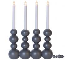 Star 214-01 Chandelier Bubbles, 4 Del Blanc Chaud, E10, 0.8 W, Noir, 37 x 28,5 x 7