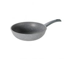Mopita Rovw28mo101Â Roccia Viva Wok en aluminium forgÃ©, 28Â x 8.9Â cm, Aluminium, Noir