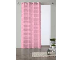 Martina Home Candy Star Rideau avec Oeillets, Tissu, 27Â x 2Â x 40Â cm 27x2x40 cm Rose
