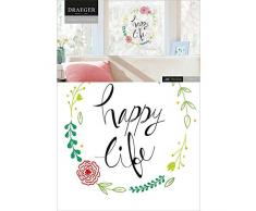 Sticker FenÃªtre Couronne de Fleurs 26x36cm